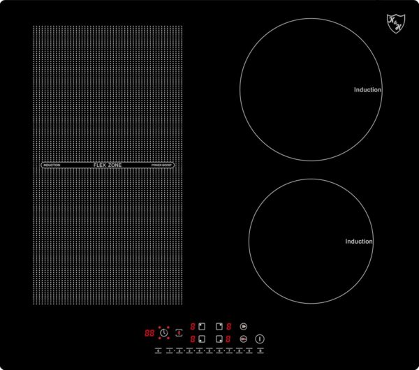K&H®  4 Zonen FLEX Zone Induktionskochfeld 59cm Autark Eingebaut IN-6804HF